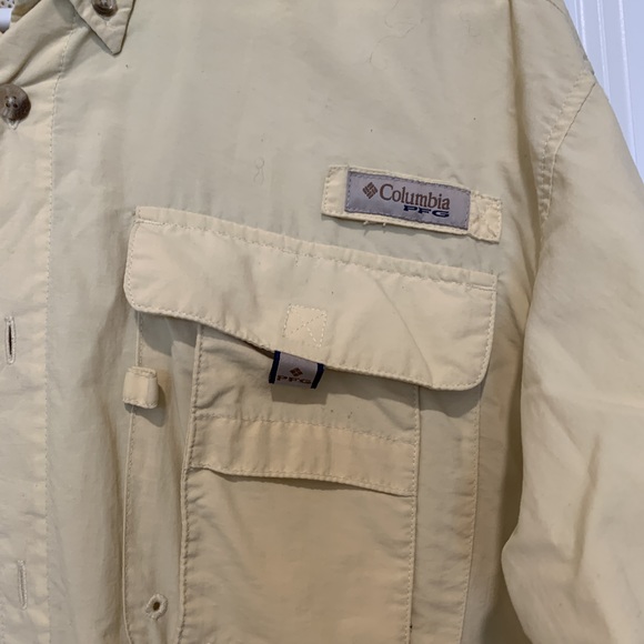 Columbia PFG Long Sleeve Yellow Shirt S - Picture 4 of 14